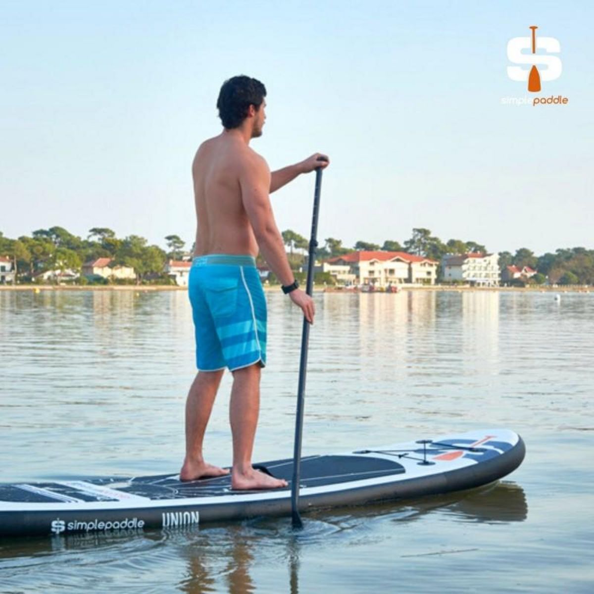 SIMPLE PADDLE Paddle Gonflable UNION 10'8 32'' 6  (320 x 81 x 15 cm) avec Pagaie, Leash, Pompe et Sac de Transport