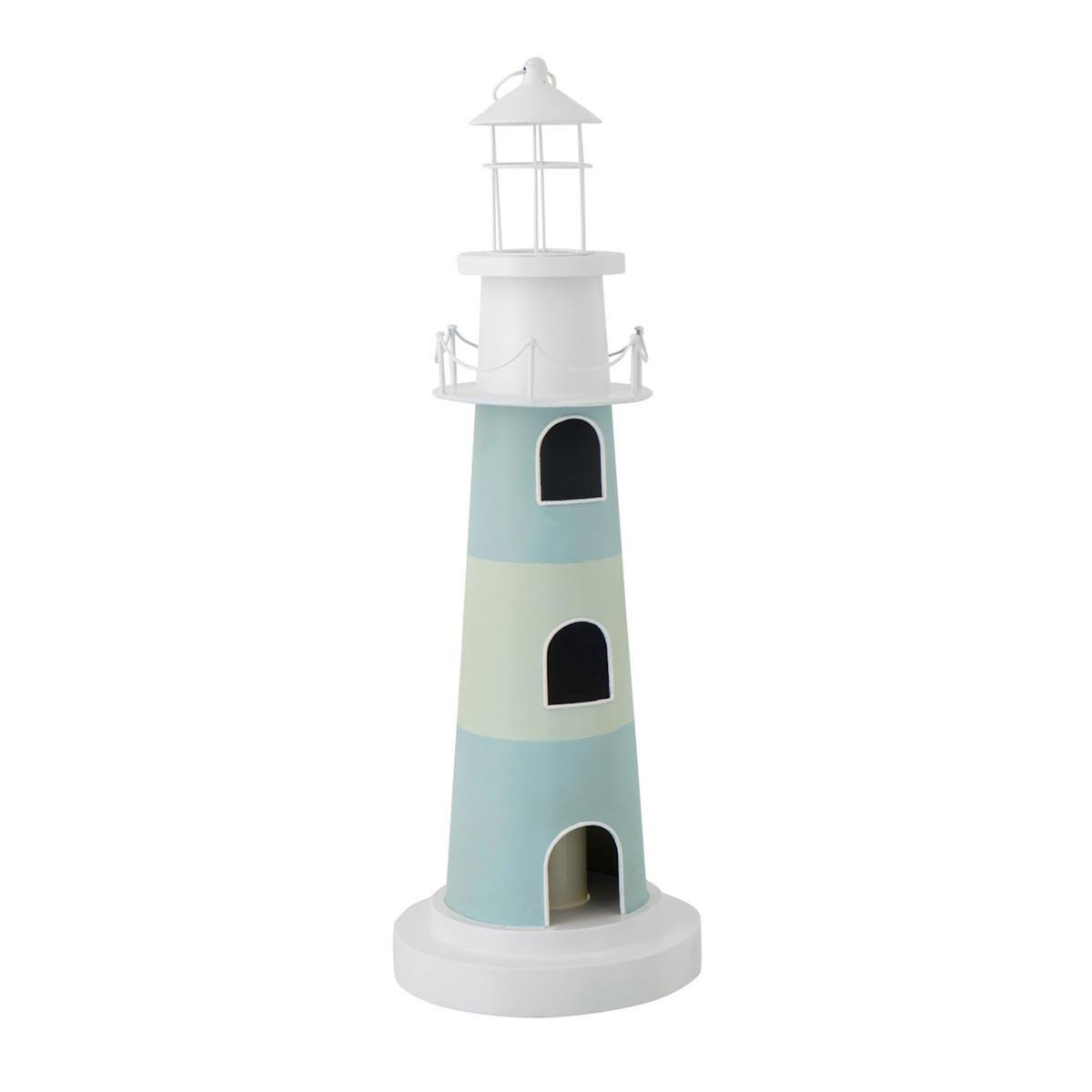 Paris Prix Phare Déco Lumineux  Mer  84cm Bleu Clair & Blanc