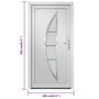 Voir la diapositive 6 : VIDAXL Porte d'entree Blanc 108x208 cm PVC