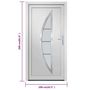 Voir la diapositive 6 : VIDAXL Porte d'entree Blanc 108x208 cm PVC