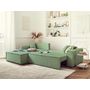 Voir la diapositive 3 : BEST MOBILIER Dellia - canapé d'angle réversible convertible - avec coffre - en velours côtelé - 4 places