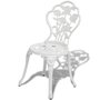 VIDAXL Chaises de bistro 2 pcs Aluminium coule Blanc