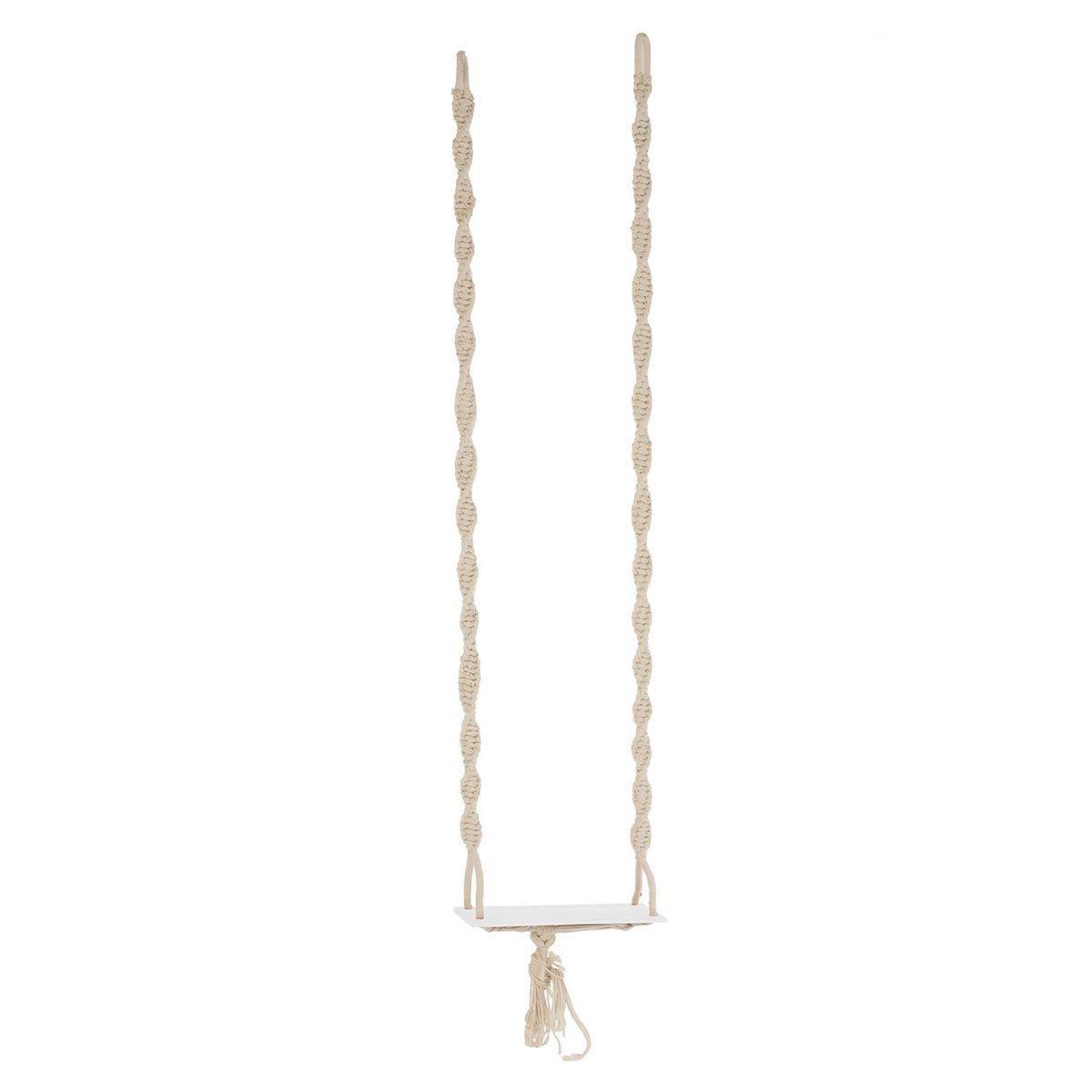J-LINE Balançoire en Bois & Coton  Boho  264cm Beige