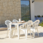 Voir la diapositive 2 : CONCEPT USINE Chaise de jardin blanche en résine SILLA