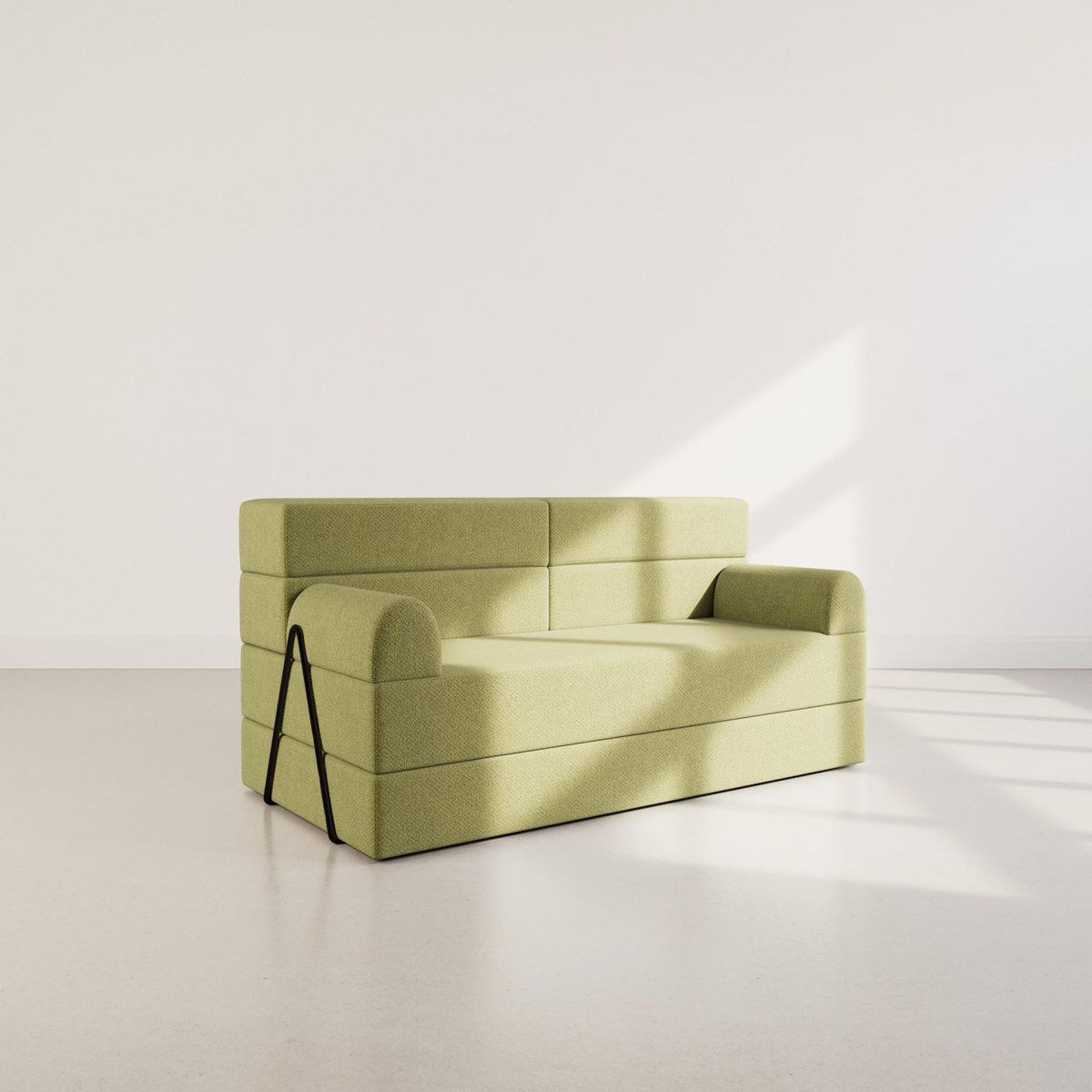 LISA DESIGN Astral - canapé 3 places convertible en velours texturé