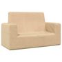 Voir la diapositive 2 : VIDAXL Canape pour enfants a 2 places Creme Peluche douce