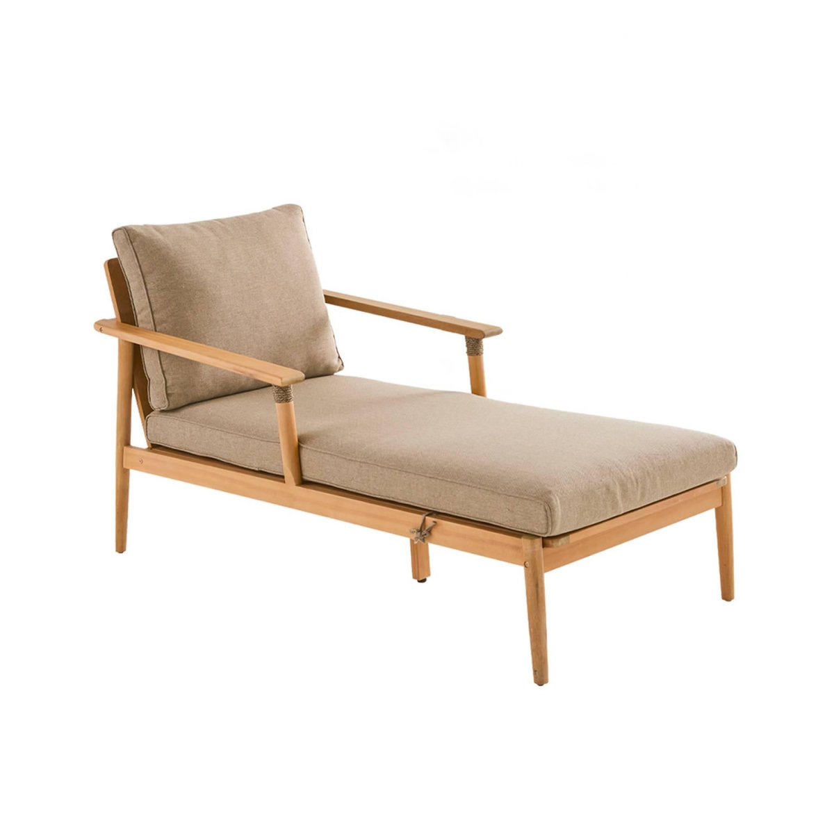 SWEEEK Lot de deux bains de soleil bois d'acacia et cordage marron - Cordelia