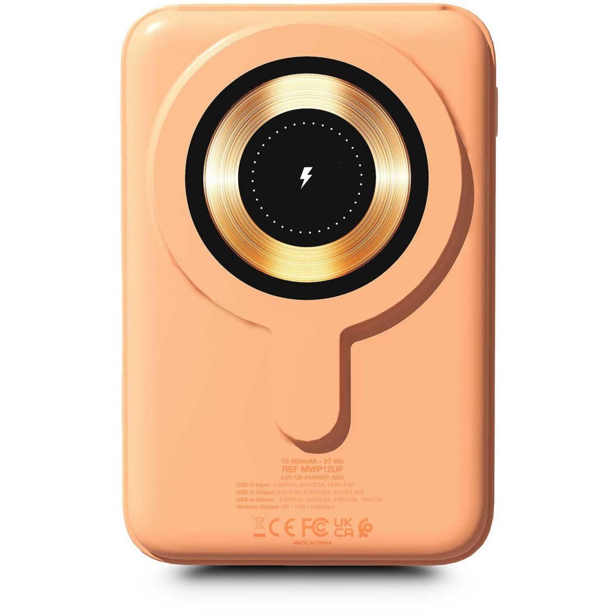 URBAN FACTORY Batterie externe 10000 mAh MagSafe Abricot
