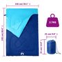 Voir la diapositive 5 : VIDAXL Sac de couchage double et oreillers adultes camping 3 4 saisons
