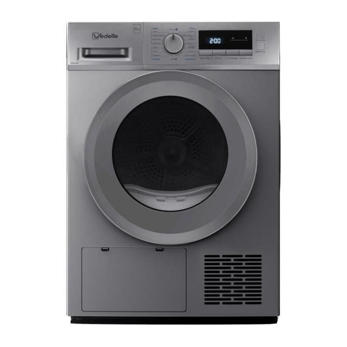 Vedette Seche-linge pompe a chaleur VEDETTE VSF318HS - 8 kg - L60cm - Classe A++ - Silver