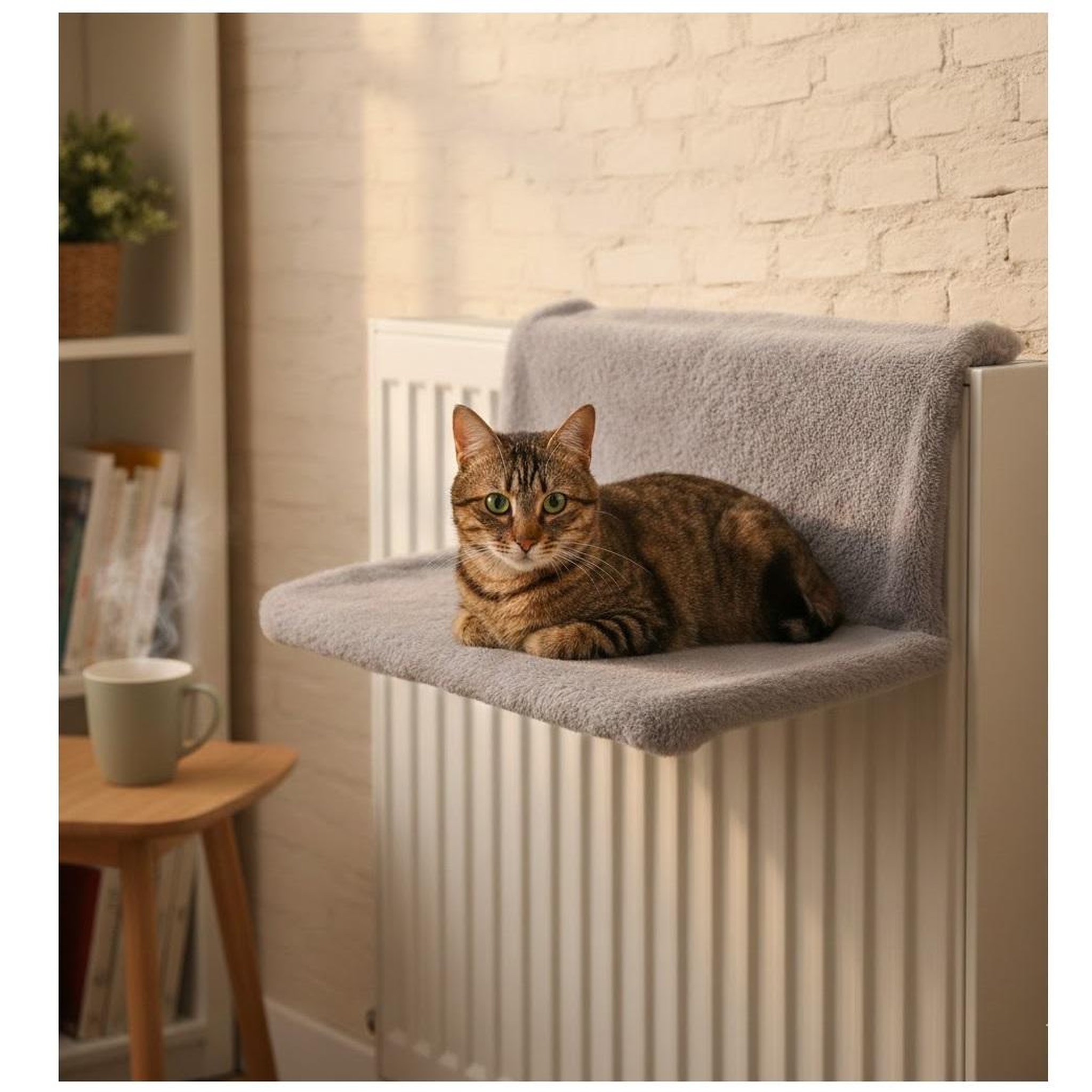Voir la diapositive 4 : Eden Hamac de radiateur pour chat chill en peluche