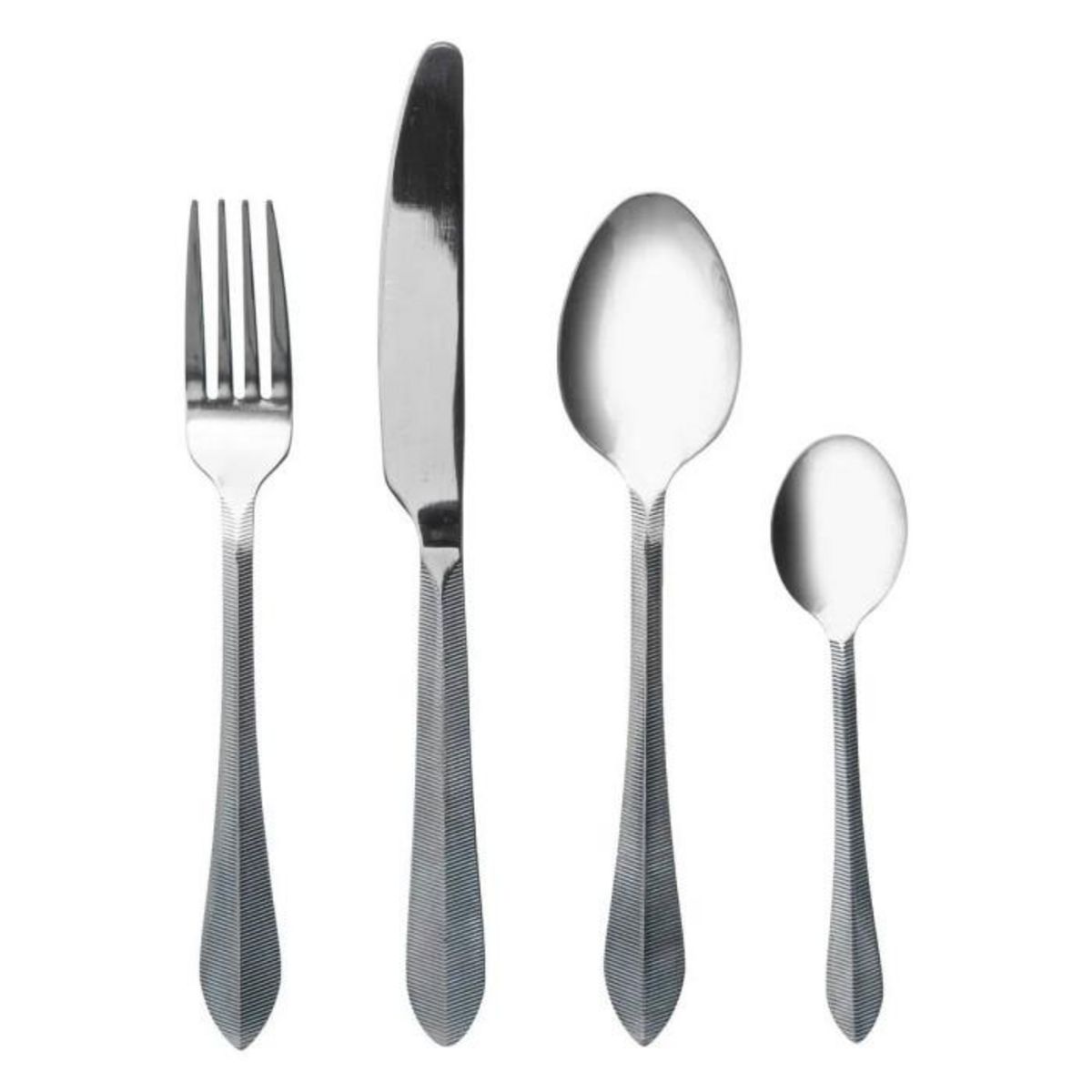 SECRET DE GOURMET Ménagère 24 Pièces Inox  Carya  Gris