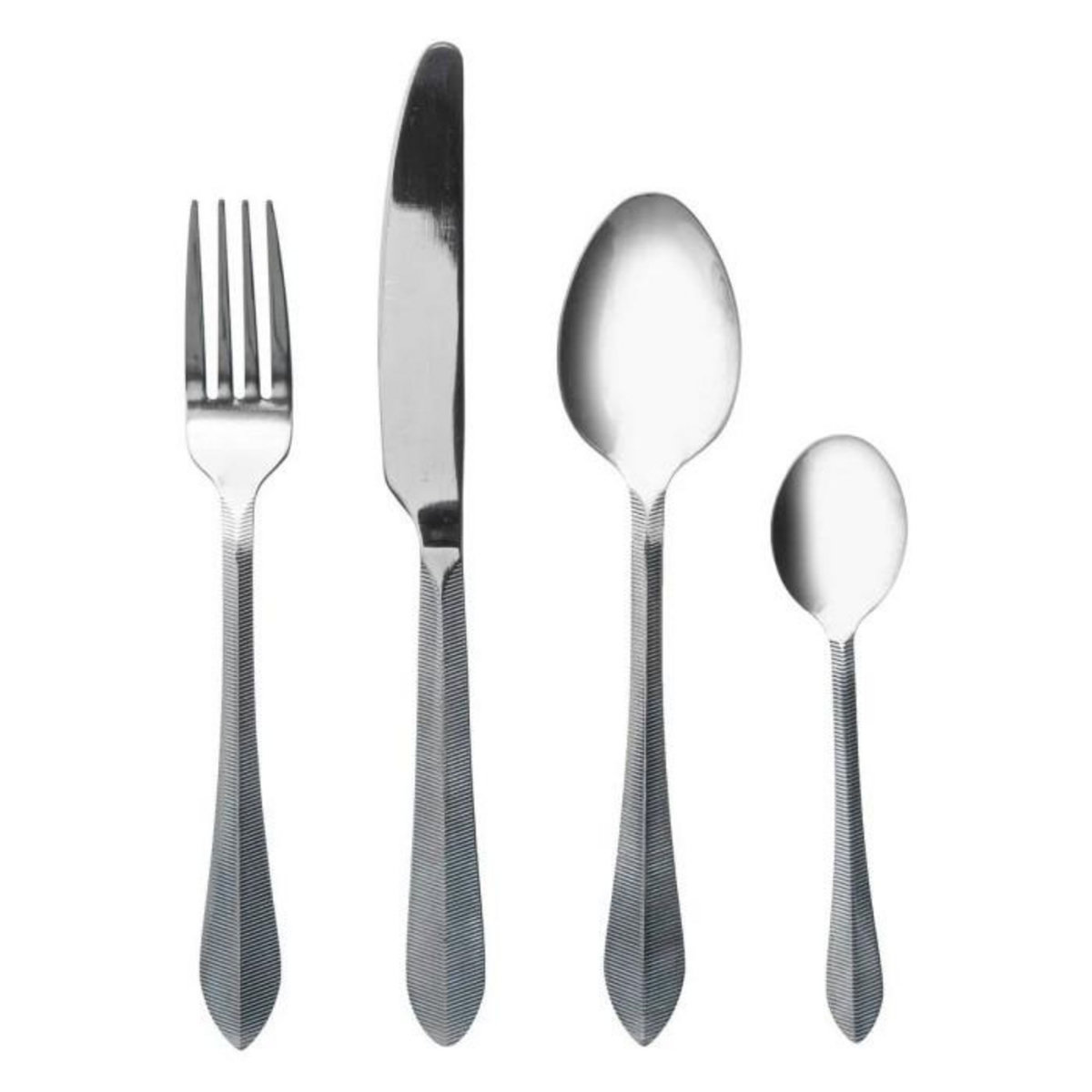 SECRET DE GOURMET Ménagère 24 Pièces Inox  Carya  Gris