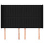 Voir la diapositive 3 : VIDAXL Tete de lit avec oreilles Noir 147x16x118/128 cm Tissu