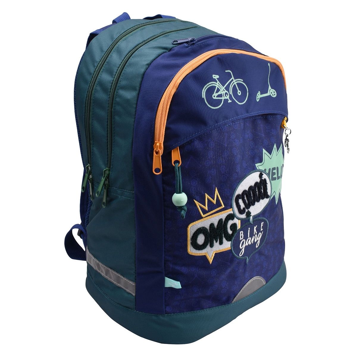 AUCHAN Sac à dos 2 compartiments bleu Slow Motion