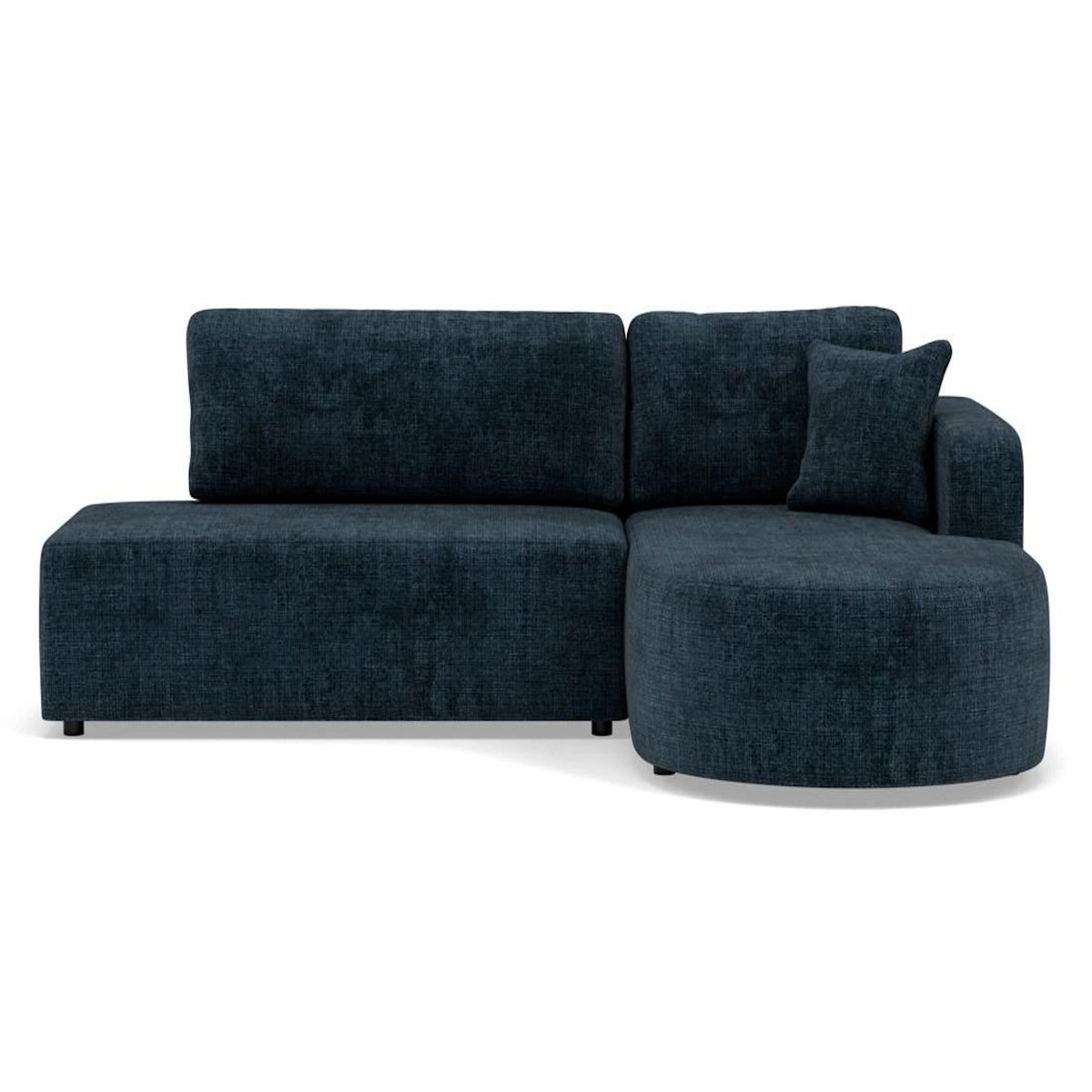 BEST MOBILIER Miro - canapé d'angle droit 4 places convertible avec coffre en velours texturé