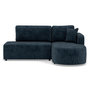 Voir la diapositive 1 : BEST MOBILIER Miro - canapé d'angle droit 4 places convertible avec coffre en velours texturé