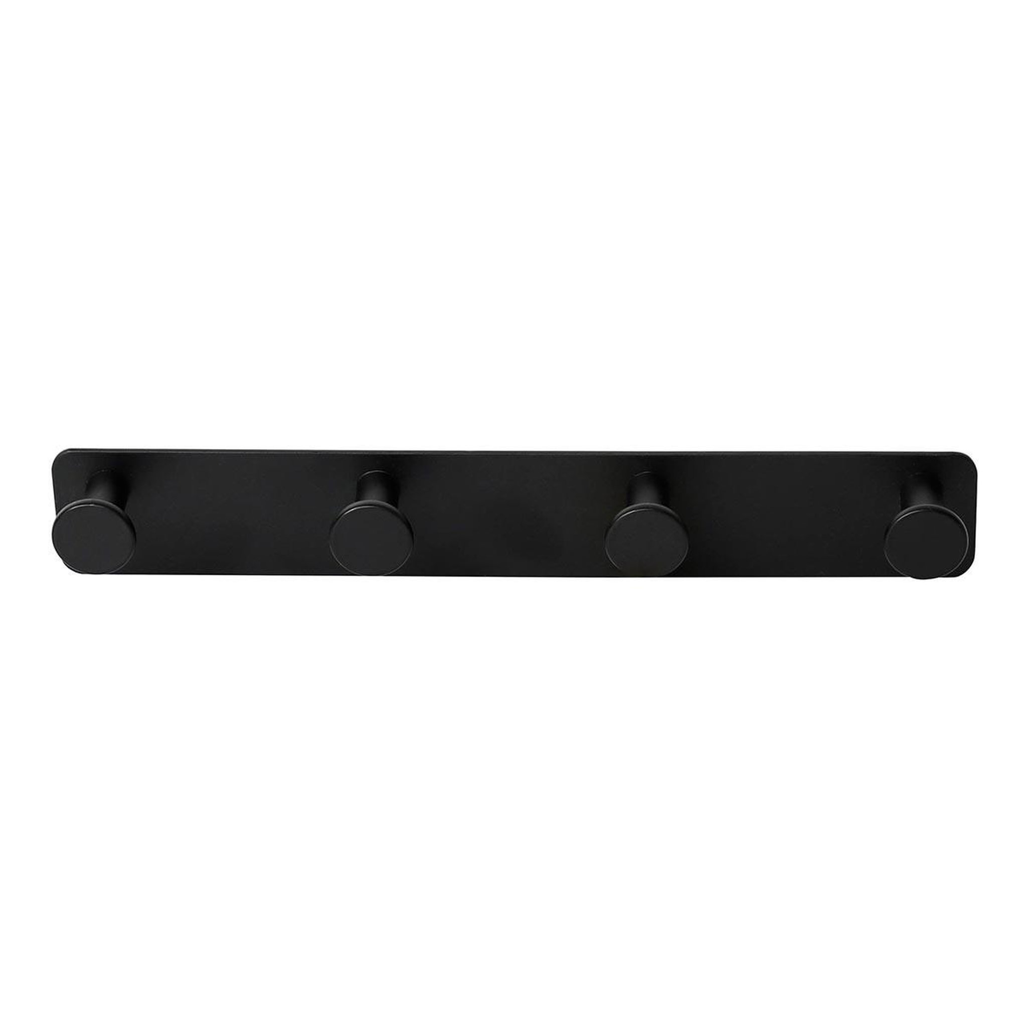 Douceur d'Intérieur Patère adhésive 4 crochets  fixeo  25cm noir