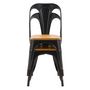 Voir la diapositive 6 : Rendez vous déco Lot de 2 chaises en métal noir et bois d'orme - Yoanna