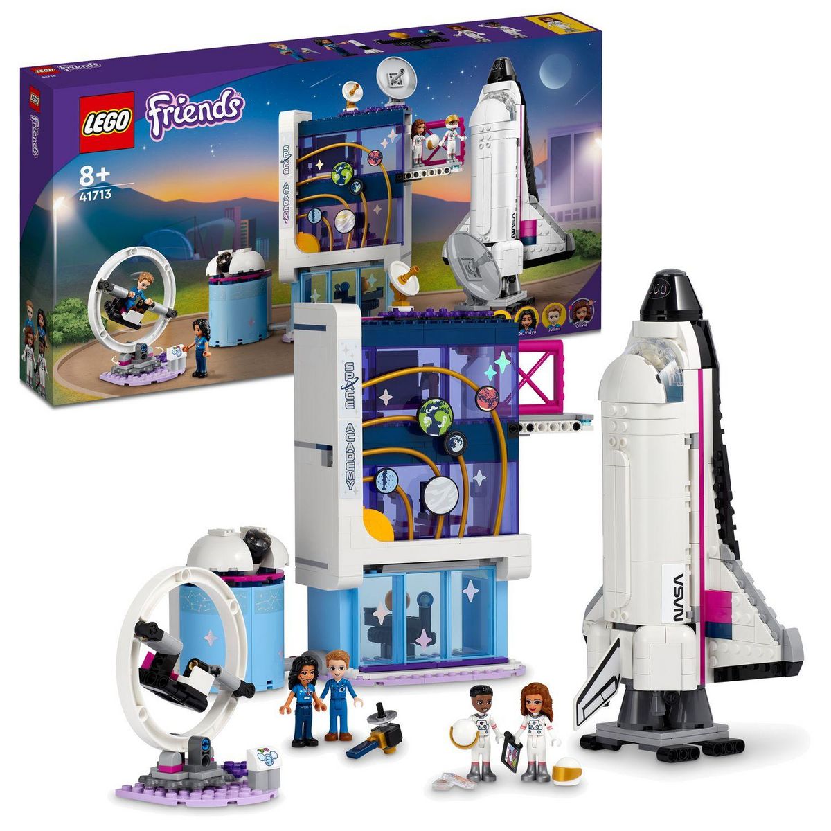 LEGO Friends 41713 L&rsquo;Académie de l&rsquo;Espace d&rsquo;Olivia Jouet Éducatif sur l'Espace, Navette