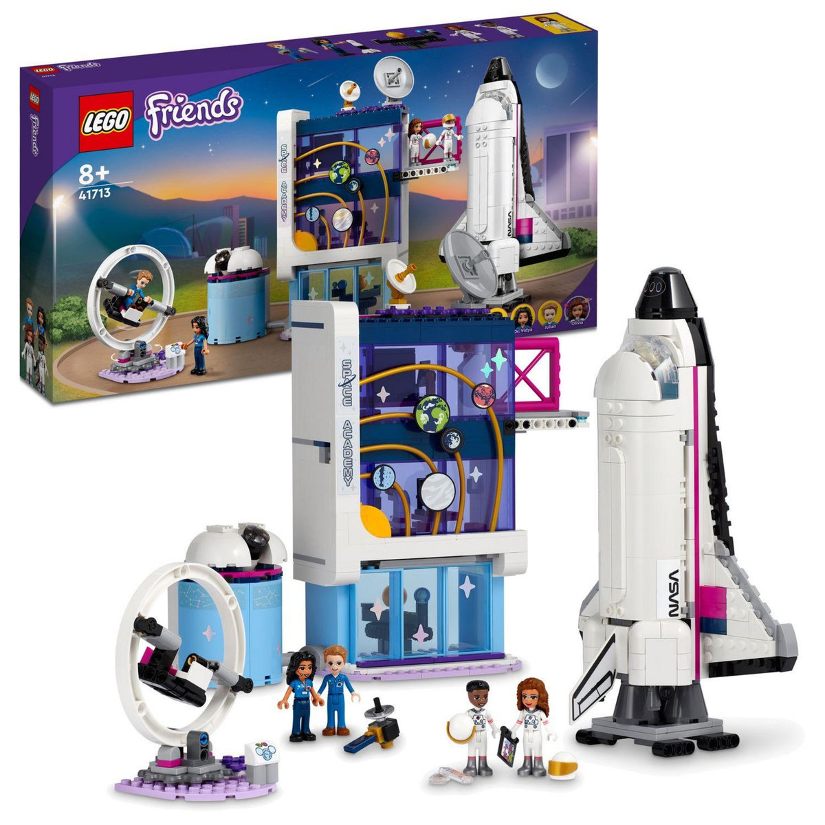 LEGO Friends 41713 L&rsquo;Académie de l&rsquo;Espace d&rsquo;Olivia Jouet Éducatif sur l'Espace, Navette