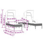 Voir la diapositive 6 : VIDAXL Chaises longues lot de 2 avec auvents et table noir poly rotin