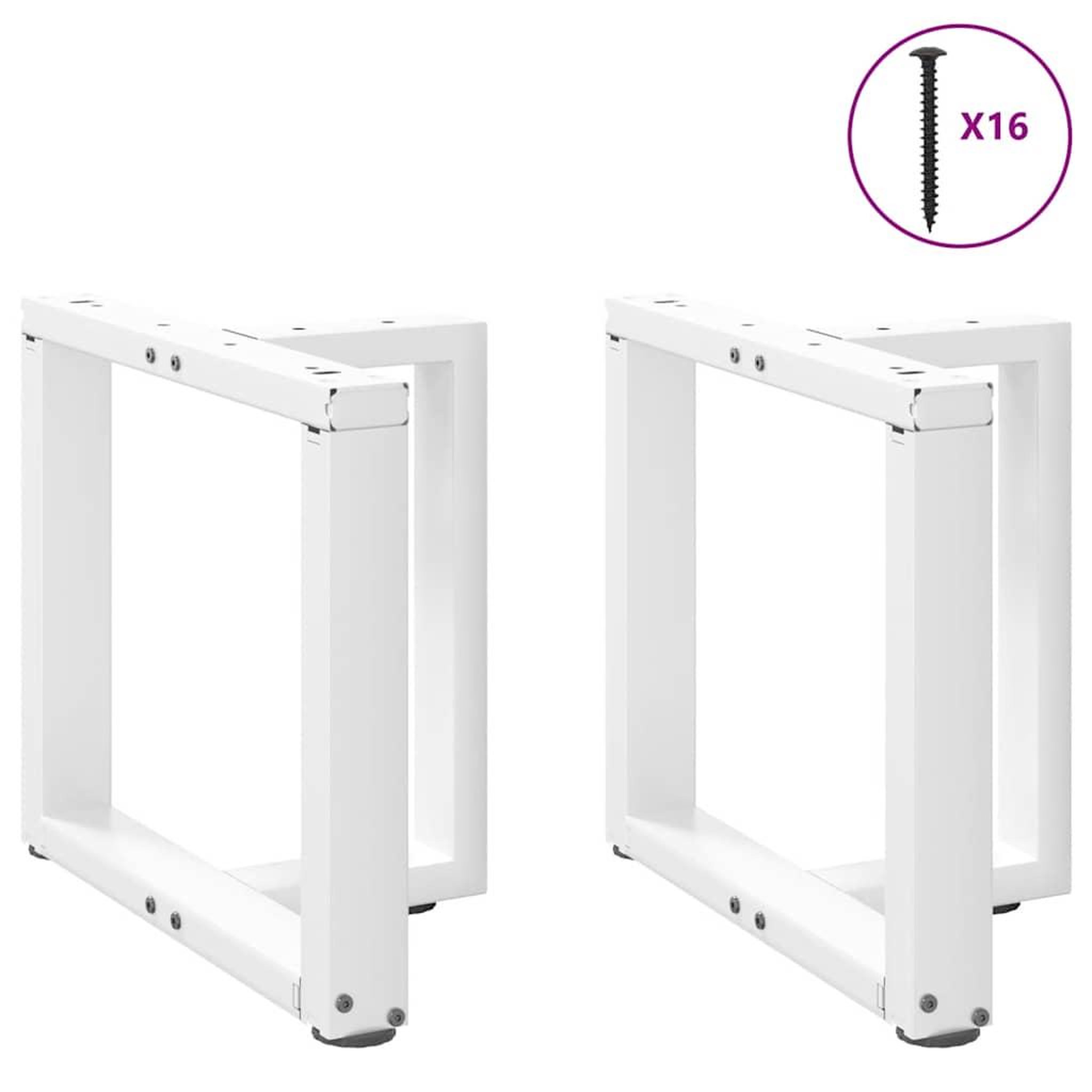 Voir la diapositive 3 : VIDAXL Pieds de table basse forme de T 2 pcs 50x25x(42-43) cm acier