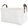 Voir la diapositive 3 : The Home Deco Factory Lot de 3 paniers de rangement en tissu côtelé - Blanc