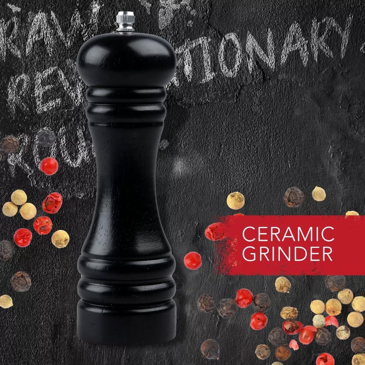 FM PROFESSIONAL Moulin à poivre manuel noir 18 cm FM Professional Divers