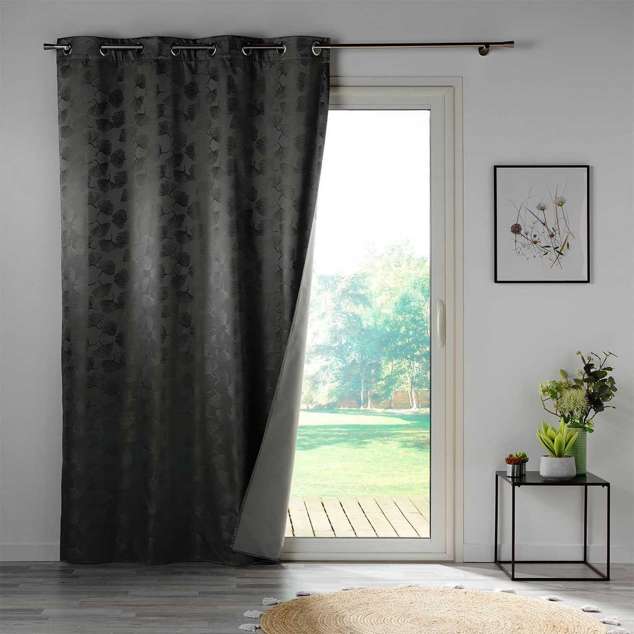 Voir la diapositive 3 : Douceur d'Intérieur Rideau occultant  lunella  140x260cm anthracite