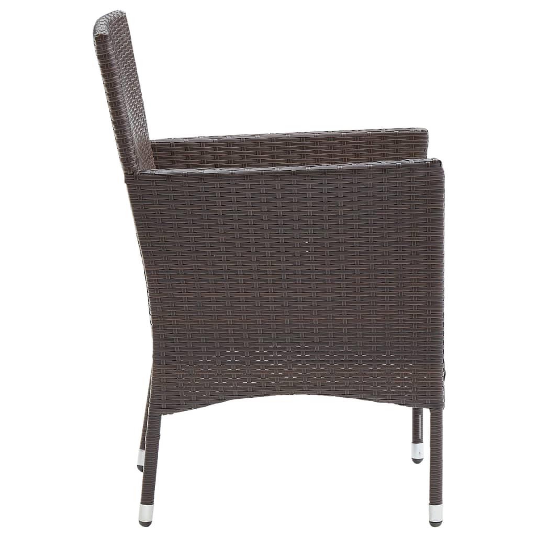 Voir la diapositive 5 : VIDAXL Chaises a manger de jardin lot de 2 Resine tressee Marron