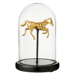 Paris Prix Cloche Déco en Verre  Cheval  22cm Doré