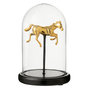 Voir la diapositive 1 : Paris Prix Cloche Déco en Verre  Cheval  22cm Doré
