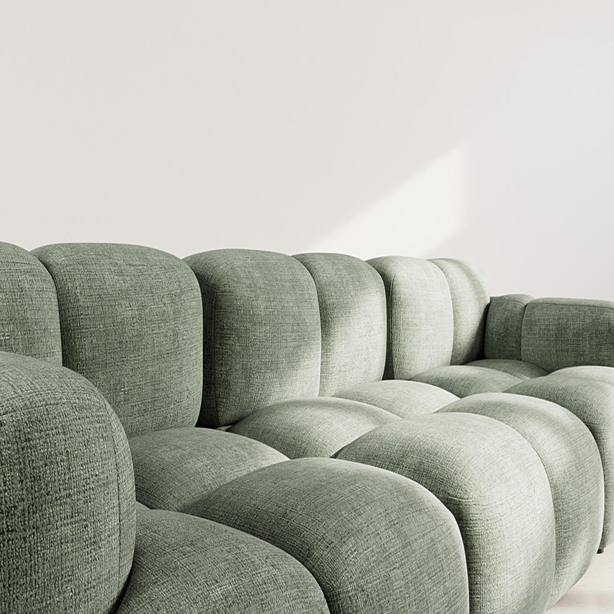 Voir la diapositive 4 : BEST MOBILIER Grace - canapé modulable 3 places en velours texturé