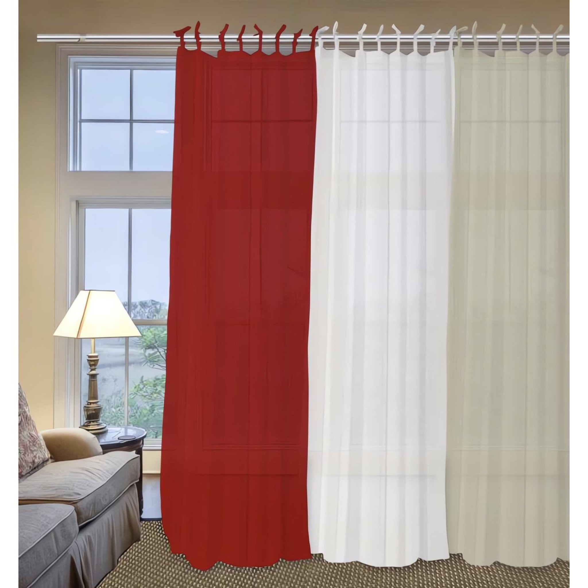Voir la diapositive 2 : SOLEIL D'OCRE Voile à nouettes en coton 135x250 cm PANAMA, par Soleil d'Ocre