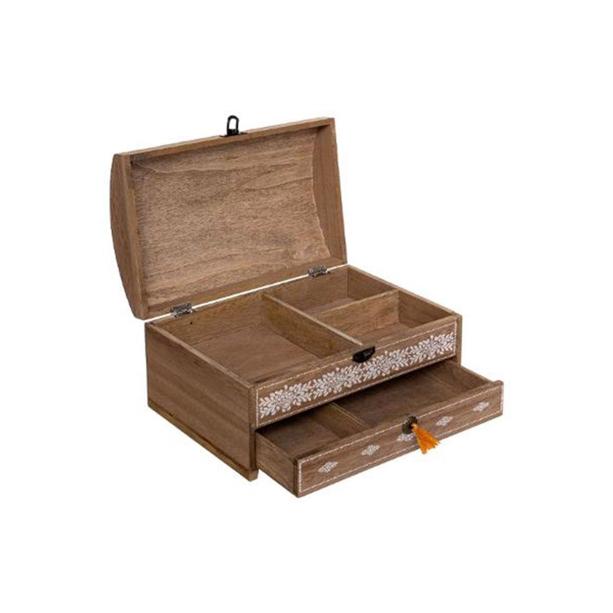 Voir la diapositive 2 : ATMOSPHERA Boîte à couture déco  idylle folk  25cm naturel