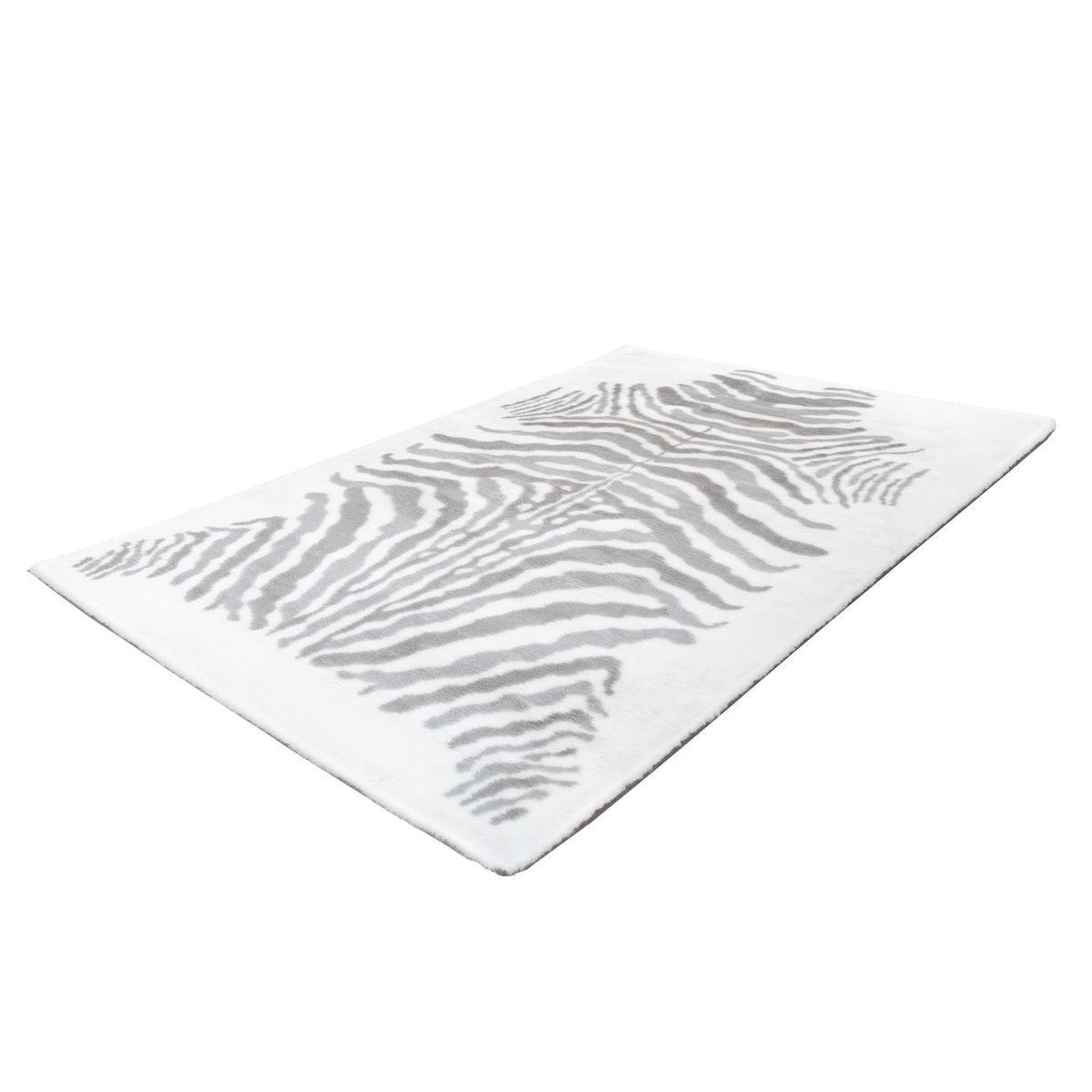 Voir la diapositive 4 : Paris Prix Tapis Imprimé Animal  Rabbit  Gris & Blanc
