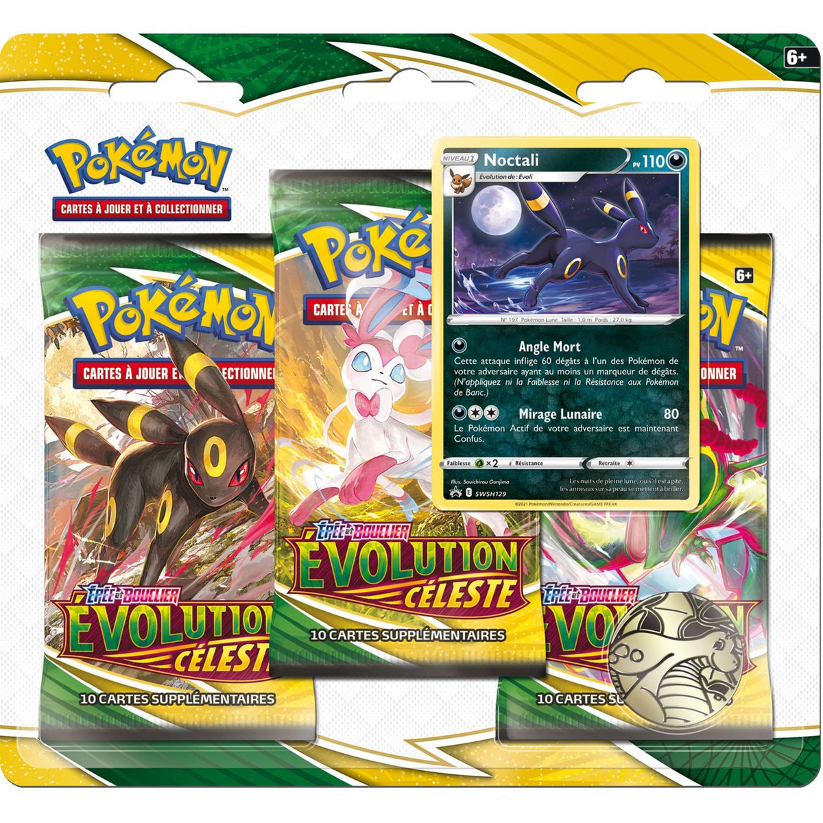 ASMODEE Pack 3 boosters Pokémon Epée et Bouclier