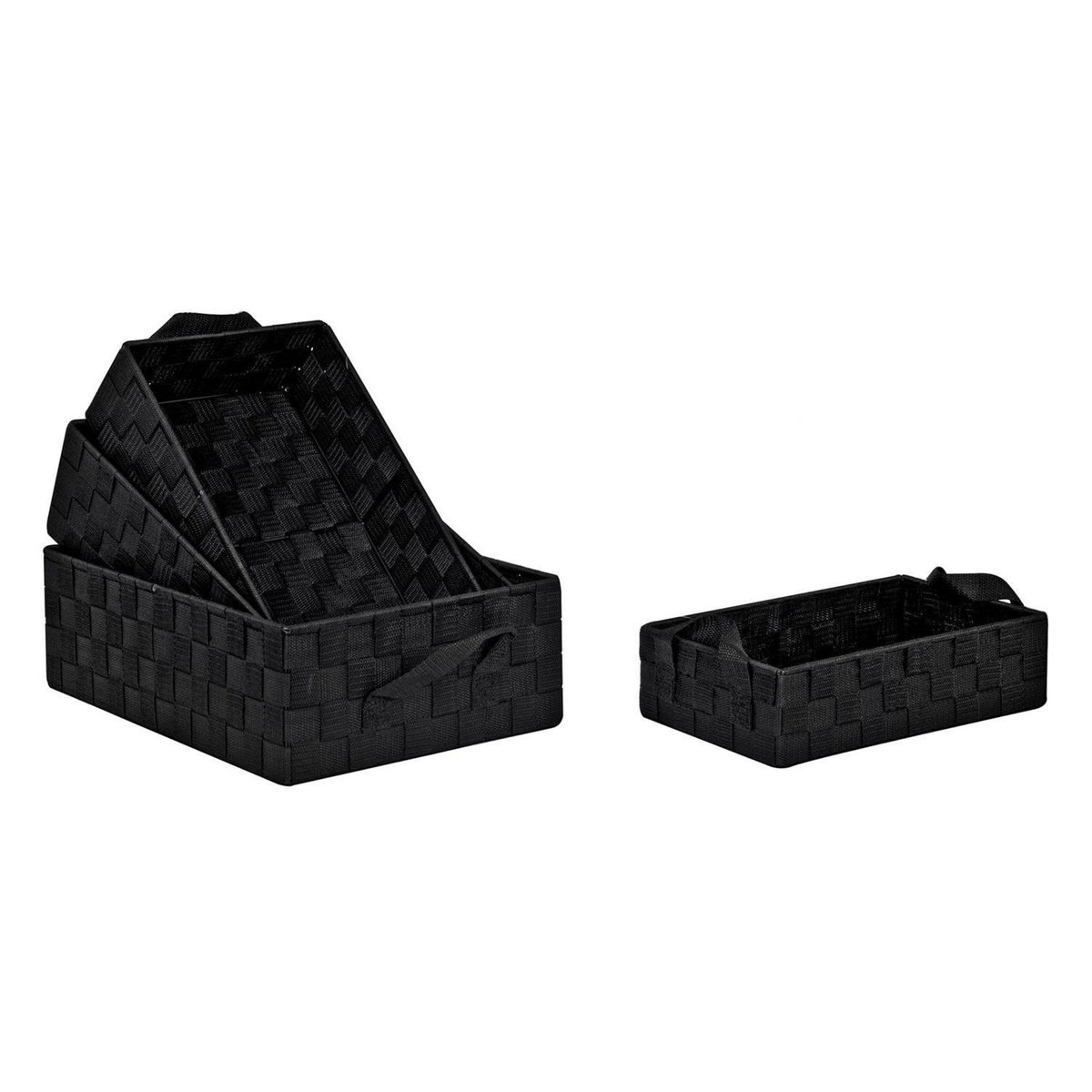 TOILINUX Lot de 4 Paniers avec 2 sangles en Polypropylène et Métal