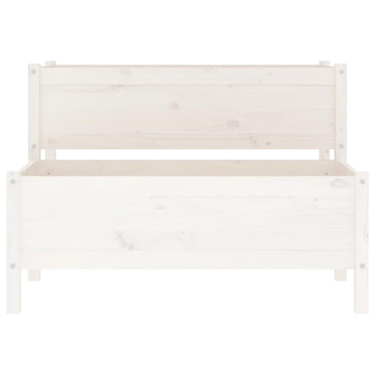 VIDAXL Jardiniere Blanc 110x84x75 cm Bois massif de pin
