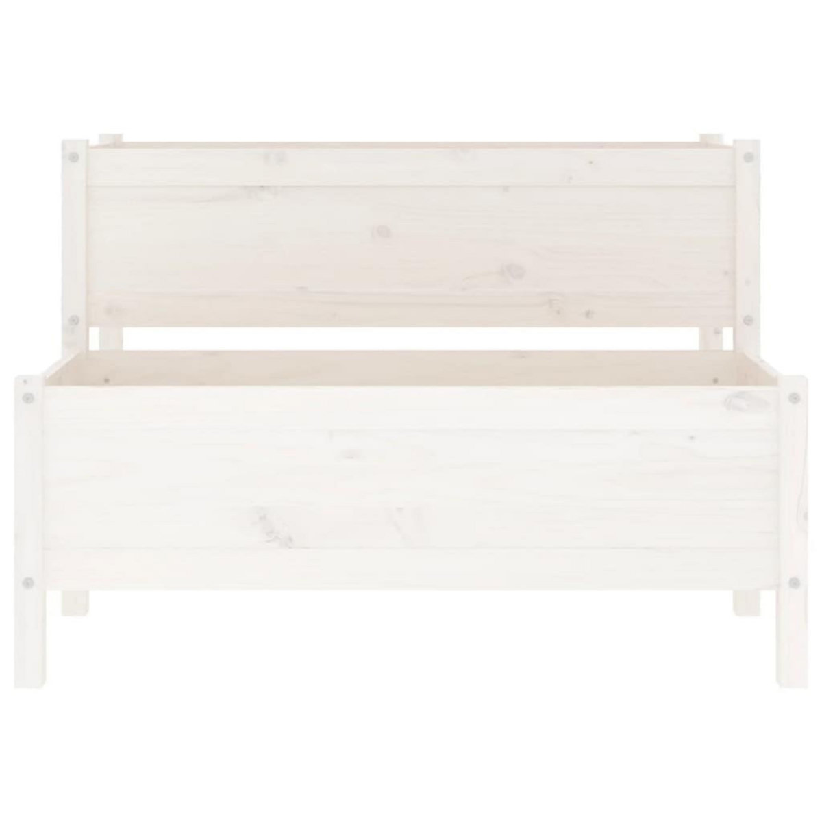 VIDAXL Jardiniere Blanc 110x84x75 cm Bois massif de pin