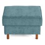 Voir la diapositive 5 : LISA DESIGN Jake - pouf en tissu velours relief - pieds en bois foncé