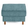 Voir la diapositive 5 : LISA DESIGN Jake - pouf en tissu velours relief - pieds en bois foncé