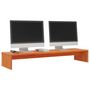 Voir la diapositive 3 : VIDAXL Support de moniteur marron miel 100x27x15 cm bois de pin solide