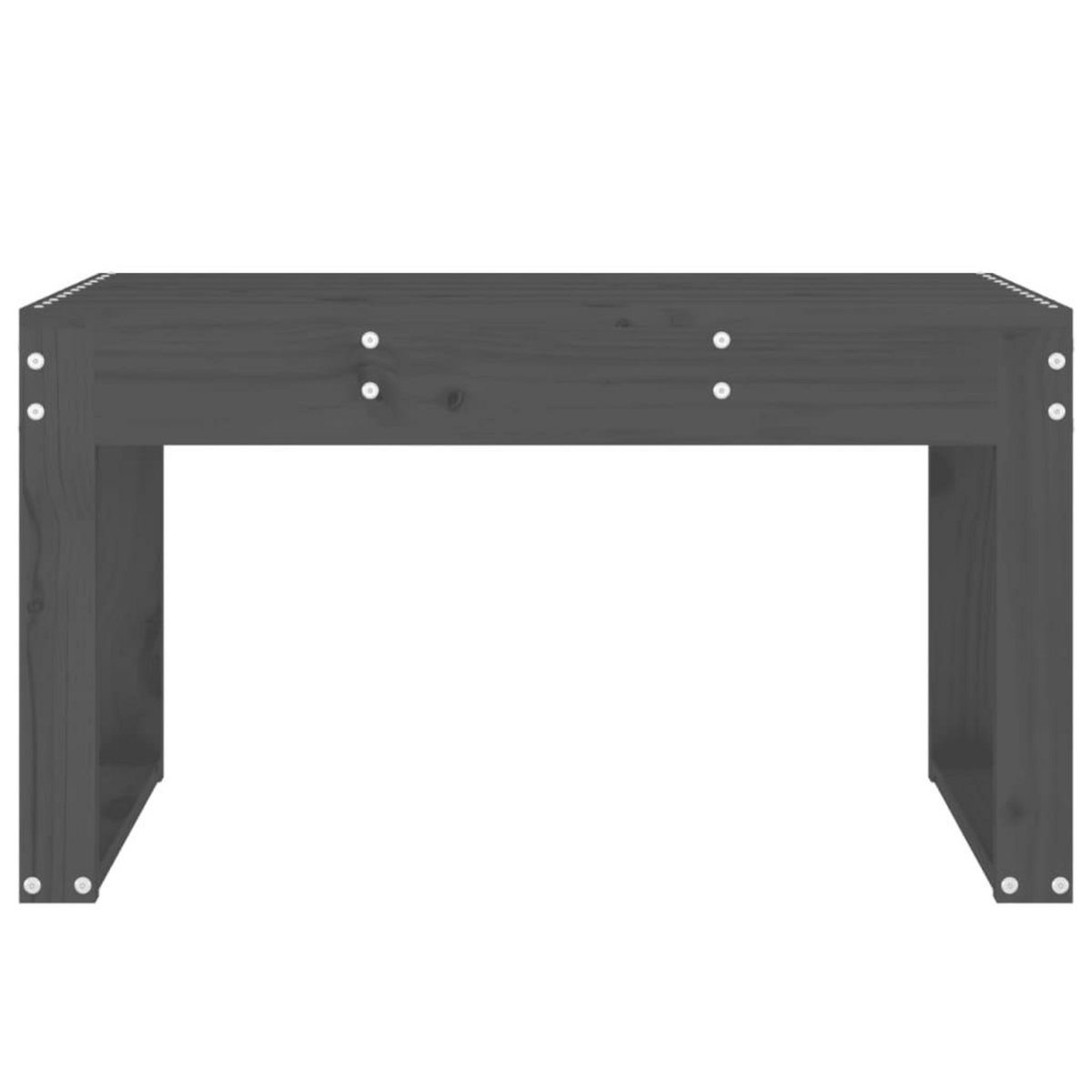 VIDAXL Banc de jardin gris 80x38x45 cm bois massif de pin