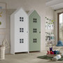 Voir la diapositive 2 : Paris Prix Pack - 2 Armoires Enfant  Casami Bruges  171cm Vert & Blanc