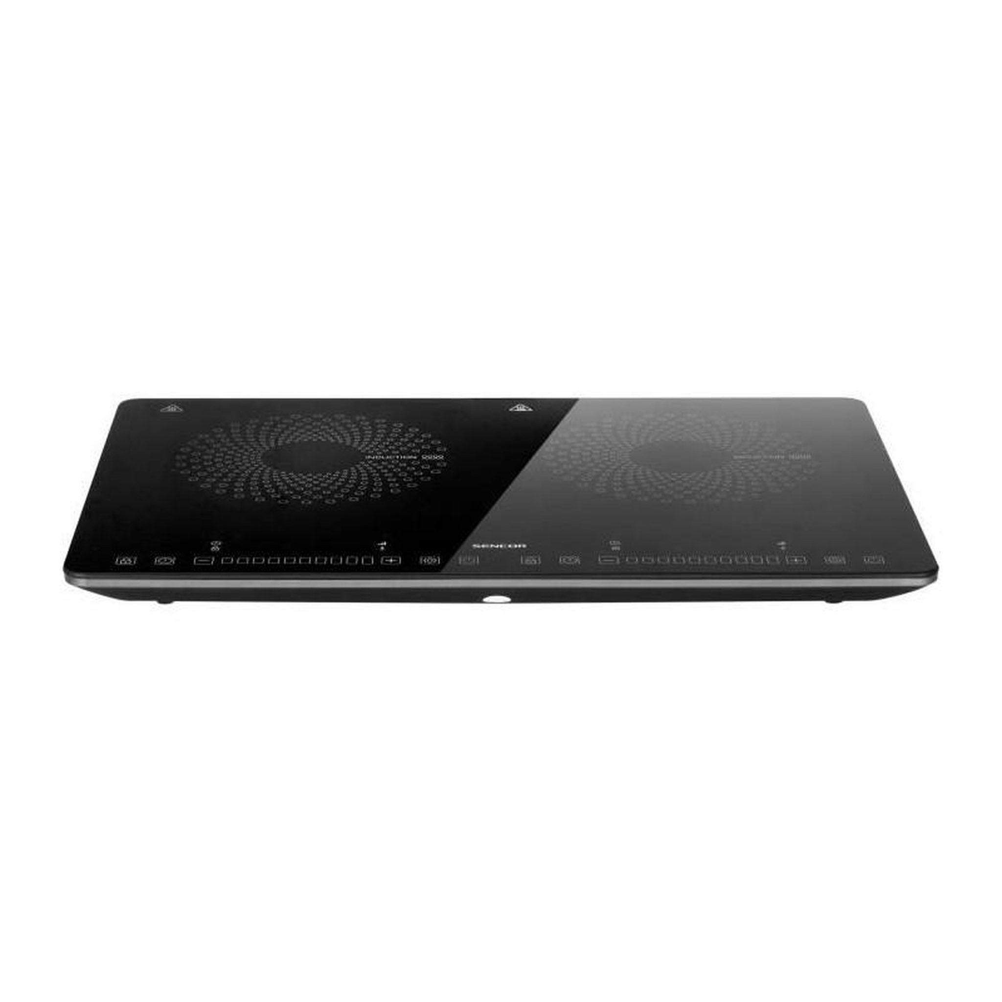 Voir la diapositive 3 : SENCO Plaque de cuisson a induction - SENCOR - SCP 4501BK - 3400 W - 2 foyers - Ultra fin - Noir