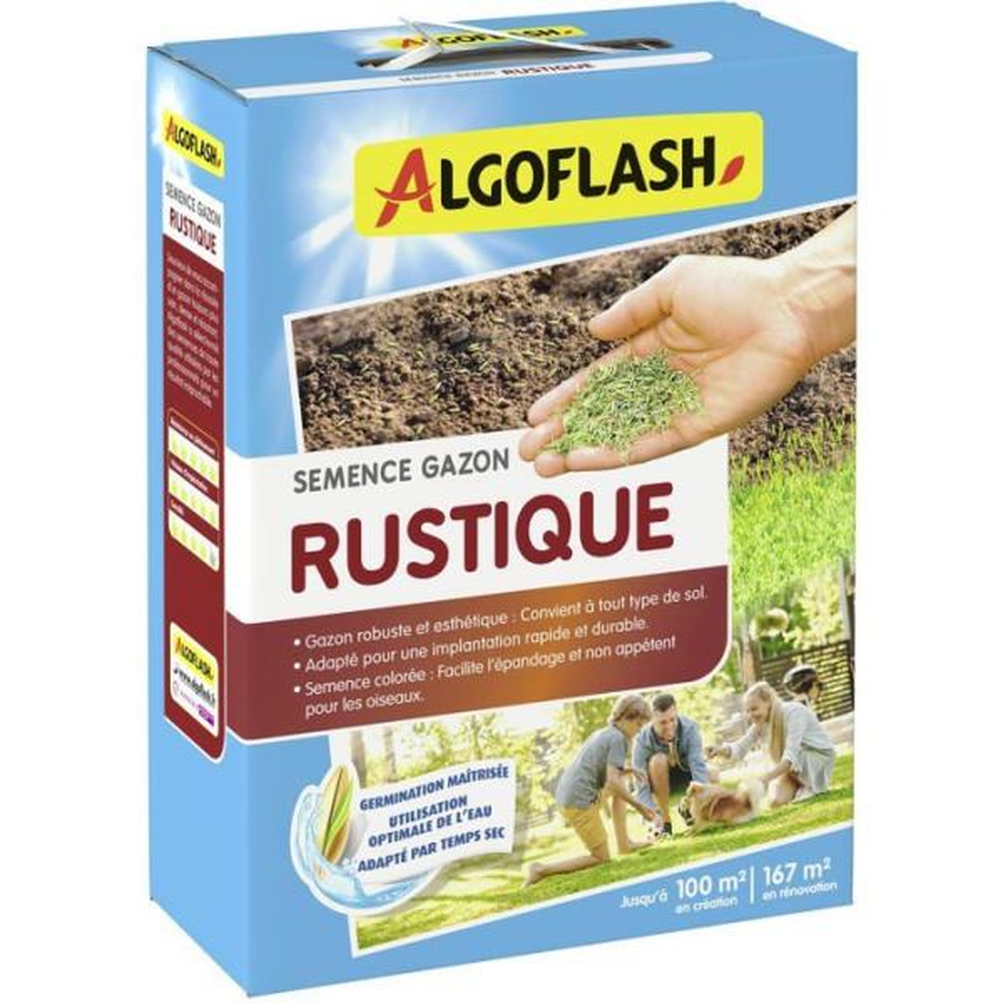 ALGOFLASH Semences gazon - algoflash - rustique - 2,5 kg