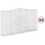 Voir la diapositive 2 : VIDAXL Paniers a gabions arques 6 pcs 400x50x220/240 cm Fer galvanise