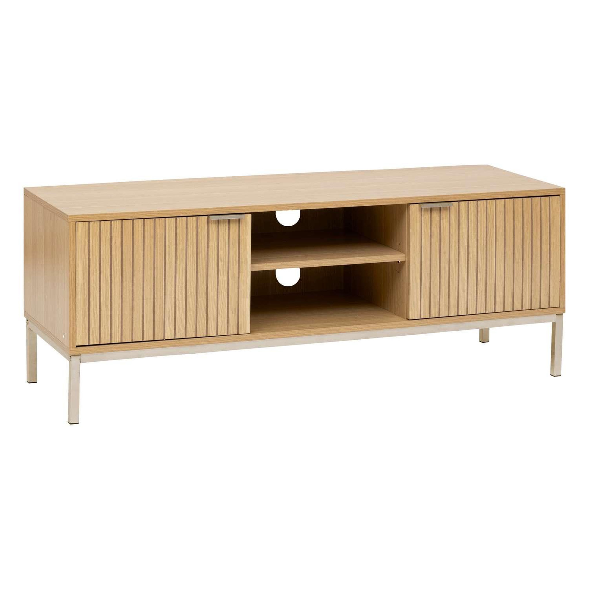 FIVE Meuble tv 2 portes en bois tasso - marron